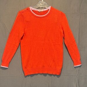 Moth for Anthropologie Orange and Purple Knit Sweater